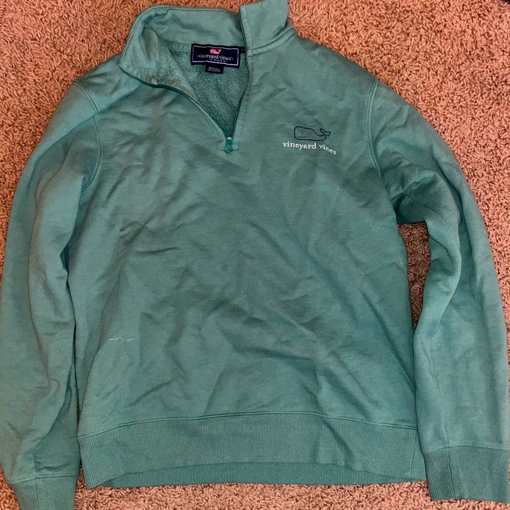 Green Vineyard Vines Half Zip Crewneck